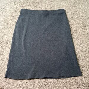 Bar III Women’s Grey Sweater Knit Pencil Skirt Casual Minimalist Career Large
